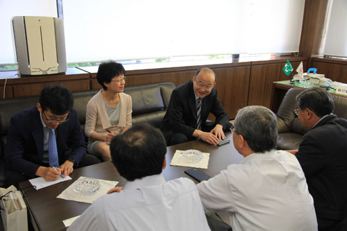 運輸労連の髙松副委員長、小畑書記長をはじめとした幹部との会談