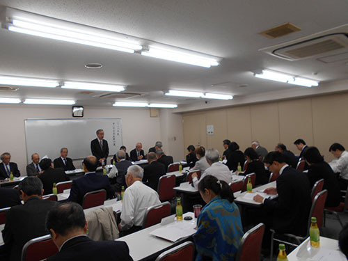 監査会議1日目、泉理事長のあいさつ